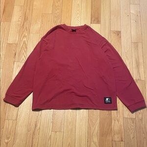 STARTER Men's Red Long Sleeve Tee